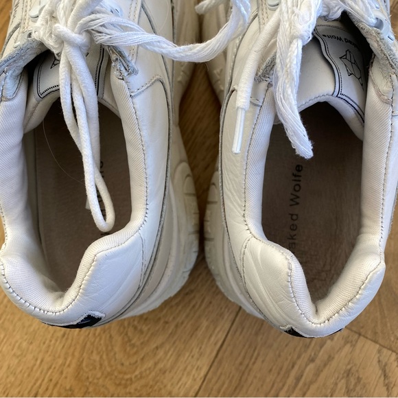 Naked Wolfe - Sporty Leather Platform Shoes in White - Picture 8 of 10